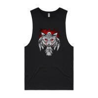Wolf&Raven [on black] (mens tank)