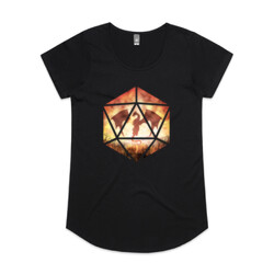 Fire Dragon D20 (womens tee)