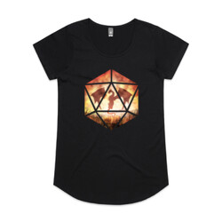 Fire Dragon D20 (womens tee)