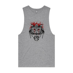 Wolf&Raven [on grey] (mens tank)