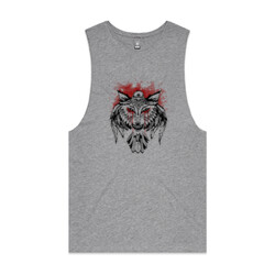 Wolf&Raven [on grey] (mens tank)