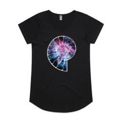 Ammonite & Space II (womens tee)