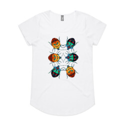 Hibiscus Bugs (womens marli tee) 